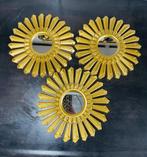 Luxe Set van 3 Gouden Zonnespiegel Wanddecoraties Elegant12€, Ophalen of Verzenden, Nieuw