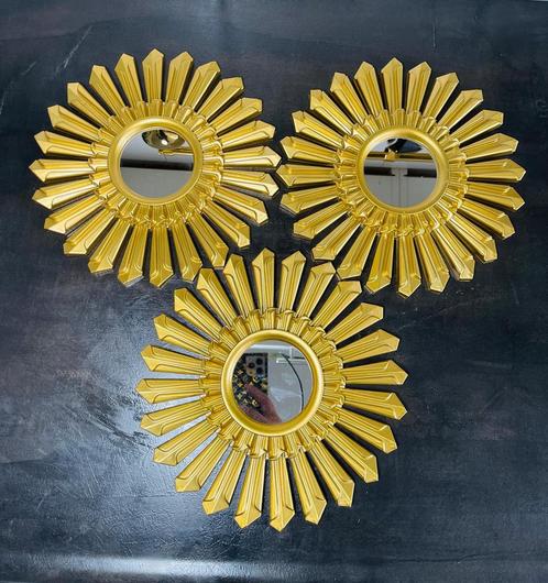 Luxe Set van 3 Gouden Zonnespiegel Wanddecoraties Elegant12€, Huis en Inrichting, Woonaccessoires | Wanddecoraties, Nieuw, Ophalen of Verzenden