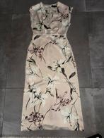 Zara Bloemige Jurk met Split, Beige, Ophalen of Verzenden, Zo goed als nieuw, Maat 36 (S)