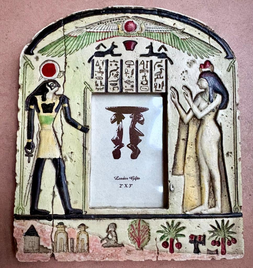 Leuk fotolijstje, Egyptische stijl, Ophalen of Verzenden, Zo goed als nieuw