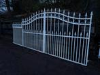Sierlijke smeedijzeren poort – 330 cm doorgang, Ophalen, Zo goed als nieuw, IJzer, Sierhekwerk
