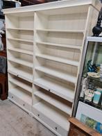 Grote witte boekenkast met lades 180x40x215 cm, Ophalen, Gebruikt, 100 tot 150 cm, 200 cm of meer