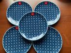 Douwe Egberts borden 20.3 / blauw met rood zegel, Huis en Inrichting, Keuken | Servies, Ophalen of Verzenden, Zo goed als nieuw