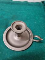 tinnen kandelaar  gemerkt, Huis en Inrichting, Woonaccessoires | Kandelaars en Kaarsen, Ophalen of Verzenden, 'T Olde Gre-j, Info@toldegrej.nl