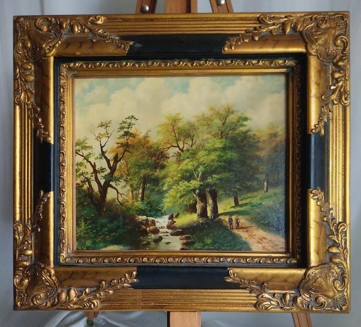 J. Croon (XXe) - Boslandschap - 1960, Antiek en Kunst, Kunst | Schilderijen | Klassiek, Ophalen of Verzenden