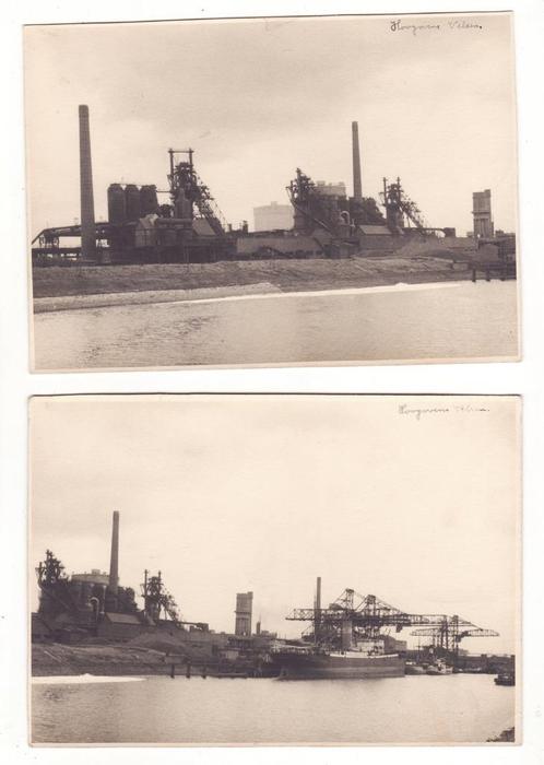 Hoogovens Velsen 2 grote oude foto's, Verzamelen, Foto's en Prenten, Gebruikt, Foto, Gebouw, Verzenden