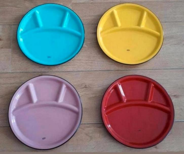 Vier Cabanaz Fondueborden, Huis en Inrichting, Keuken | Servies, Zo goed als nieuw, Overige stijlen, Glas, Ophalen of Verzenden