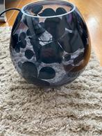 Glazen bureaulamp met Bloempatroon, Ophalen, Gebruikt, Glas, Minder dan 50 cm
