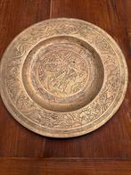 Antiek Messing Bord met Draken, Antiek en Kunst, Ophalen of Verzenden