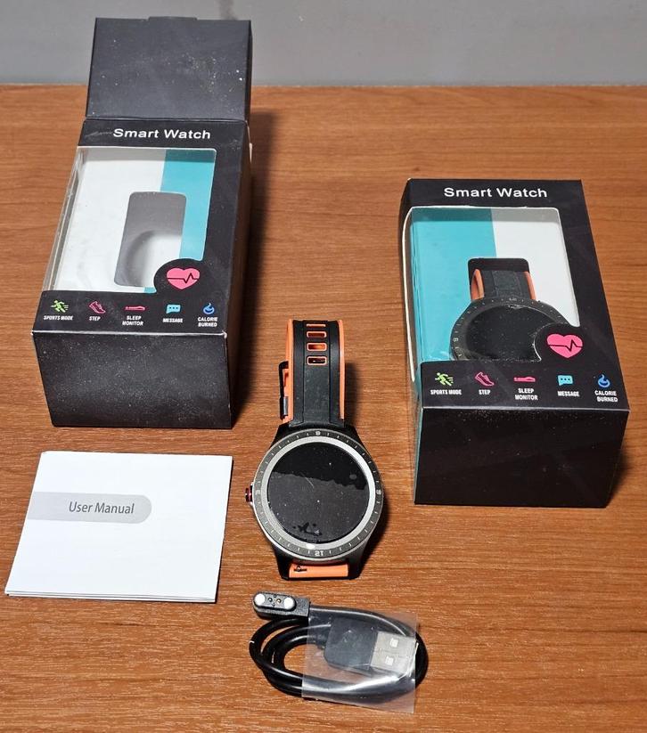 J&G Smartwatch/Fitnestracker V20-Oranje Nu voor €40,00, Sieraden, Tassen en Uiterlijk, Sporthorloges, Nieuw, Android, Oranje, Afstand