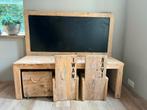 Steigerhouten Speeltafel Set, Ophalen, Gebruikt, Tafel(s) en Stoel(en)