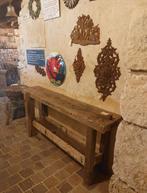 oude ondiepe werkbank   oude sidetable, Ophalen