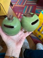 Bondsspaarbank spaarpot Keramiek Appeltjes - Set van 2, Gebruikt, Porselein of Keramiek, Schaal, Rond