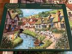 Falcon puzzel 1500 Country Village, Ophalen of Verzenden, 500 t/m 1500 stukjes, Zo goed als nieuw, Legpuzzel