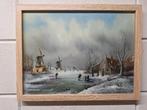 Hollands Winterlandschap, Antiek en Kunst, Kunst | Schilderijen | Klassiek, Ophalen of Verzenden