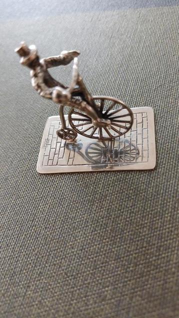 Antieke Zilveren Miniatuur Fiets beschikbaar voor biedingen