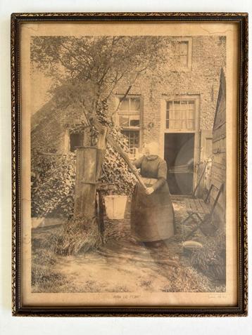 "VROUW AAN DE POMP" EN   " BLOEMEN IN VAAS" beschikbaar voor biedingen