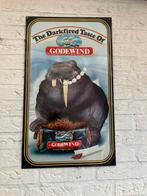 Vintage Godewind reclamebord, halfzware shag, sigaretten, Verzamelen, Ophalen of Verzenden, Gebruikt, Reclamebord