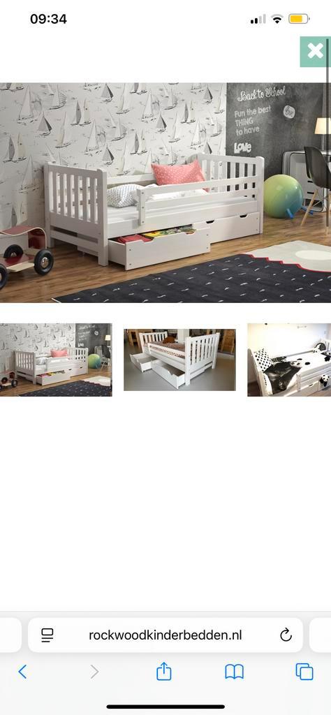 Kinderbed Tim van rockwood, Kinderen en Baby's, Kinderkamer | Bedden, Zo goed als nieuw, 180 cm of meer, 85 tot 100 cm, Ophalen of Verzenden