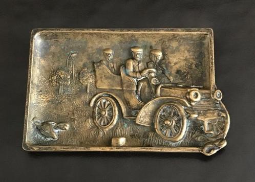 Bronzen Plaquette antieke automobiel, Antiek en Kunst, Antiek | Koper en Brons, Brons, Ophalen of Verzenden