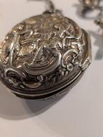 Antiek zilveren horloge lopend. €550, Zakhorloge, Onbekend, Met ketting, Onbekend
