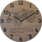Themaklok met een Deutz D40 tractor als thema, Ophalen of Verzenden, Nieuw, Wandklok