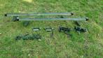 Te koop dakdrager set: drager + fiets, peddel en ski houders, Auto diversen, Dakdragers, Ophalen, Gebruikt