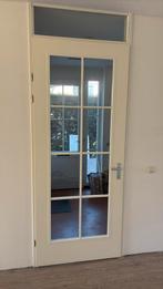 Berkens binnendeur met veiligheidsglas., Doe-het-zelf en Verbouw, Ophalen, 80 tot 100 cm, Binnendeur, Zo goed als nieuw