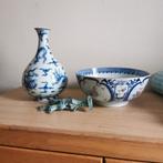 Antiek Chinees Chinese porselein vaas, kom en brons, Antiek en Kunst, Ophalen of Verzenden