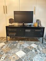 Zwart industieel tvmeubel / tv kast, Ophalen, Zo goed als nieuw, 25 tot 50 cm, Minder dan 100 cm