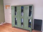 Stoere groene ijzeren vintage lockerkast met 6 deuren, Huis en Inrichting, Kasten | Lockerkasten, Ophalen, Gebruikt, Vintage, retro, stoer