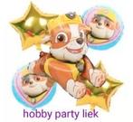 PAW PATROL RUBBLE - 5 delige set ballonnen nr P595B, Ophalen of Verzenden, Nieuw, Versiering, Verjaardag