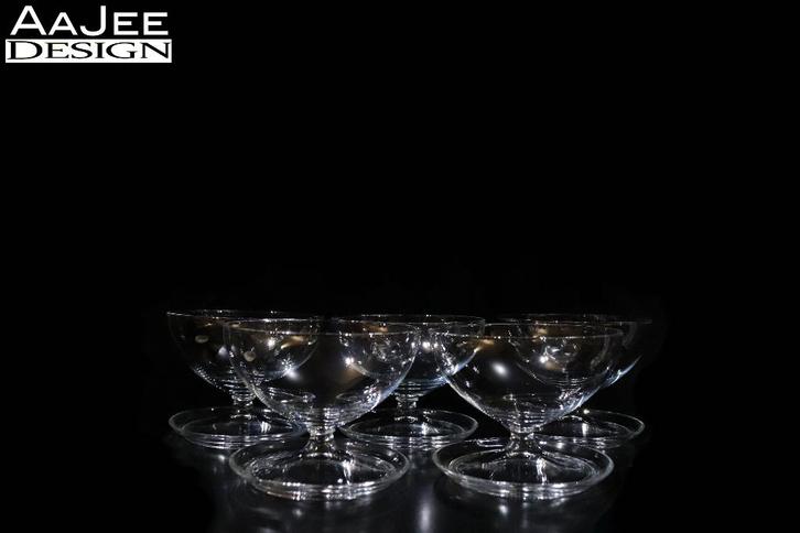 5 Glasfabriek Leerdam - A.D. Copier - Ijsglas - Cocktailglas, Verzamelen, Glas en Borrelglaasjes, Gebruikt, Overige typen, Ophalen of Verzenden