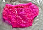 Plastic pvc slip onderbroekje mt L taille elastiek 43/53, Verzenden, Roze, Slip