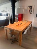 Schitterende massief houten tafel, Huis en Inrichting, Tafels | Eettafels, Ophalen, Gebruikt, 50 tot 100 cm, Vijf personen of meer