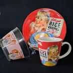 Ontbijtset Kellogg's (bord, mok en bowl), Huis en Inrichting, Keuken | Servies, Ophalen of Verzenden, Overige stijlen