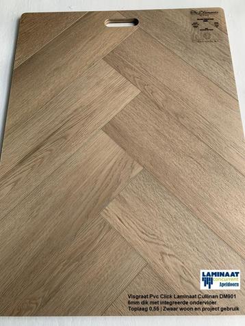 Visgraat Pvc Click Laminaat 6mm dik 10 X Kleur + ondervloer beschikbaar voor biedingen