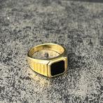 14k gouden ring heren onyx steen nieuw, Ophalen of Verzenden, Nieuw, Goud