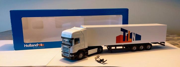 SCANIA MET 3 AS OPLEGGER 1:50., Hobby en Vrije tijd, Modelauto's | 1:50, Zo goed als nieuw, Bus of Vrachtwagen, Tekno, Ophalen of Verzenden