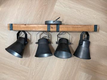 Industriële Plafondlamp met 4 Spots beschikbaar voor biedingen