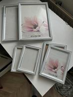 Witte foto lijstejes met nep zilver randje, Ophalen of Verzenden, Zo goed als nieuw