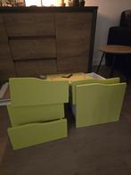 Ikea kallax inzetlades & Deurtje groen, Huis en Inrichting, Ophalen, Overige materialen, Minder dan 50 cm, Zo goed als nieuw