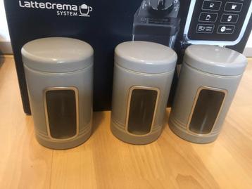 3 grijze Brabantia voorraadbussen met venster beschikbaar voor biedingen