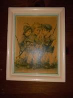 Vintage prentje met 3 jongetjes, Ophalen of Verzenden