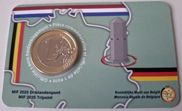 Coincard 1 euromunt België 2025 Drie Landenpunt (MIF) beschikbaar voor biedingen