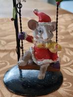 Kerstmuis op Schommel Ornament, Diversen, Kerst, Ophalen of Verzenden, Zo goed als nieuw