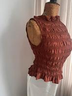 H&M krukel blouse/ top mouwloos roest bruin maat XS, Bruin, Ophalen of Verzenden, Zo goed als nieuw, Zonder mouw