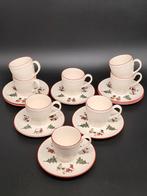 8x Wedgwood Windsor kerst, Huis en Inrichting, Keuken | Servies, Ophalen of Verzenden, Zo goed als nieuw, Wedgwood, Kop(pen) en/of Schotel(s)