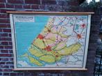 Schoolkaart van Provincie Zuid-Holland., Antiek en Kunst, Antiek | Schoolplaten, Ophalen of Verzenden, Aardrijkskunde