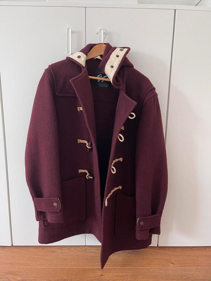 Gloverall Men's Mid-Length Monty Duffle Coat Burgundy, Kleding | Heren, Jassen | Winter, Zo goed als nieuw, Maat 56/58 (XL), Rood